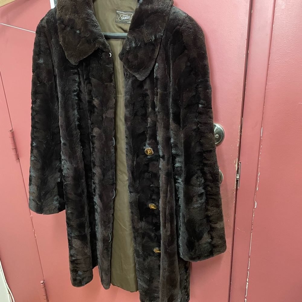 SAMUEL Black Teddy Jacket Plush Fur